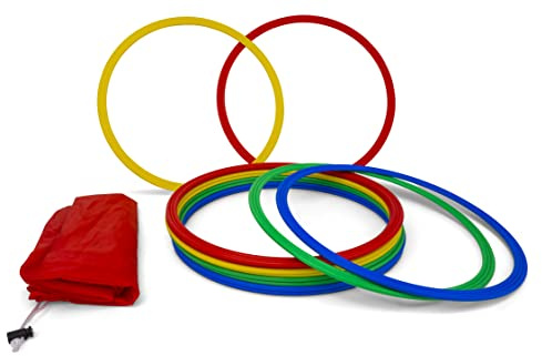 Set de 12 cerceaux - Rouge - Bleu - Jaune - Vert - Cerceaux - Fitness et Coordination - Entrainement
