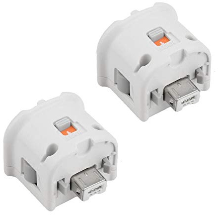Adapter kompatible with Wii Motion Plus, Externe Fernbedienung Plus Sensor Beschleunigeradapter, Wii Fernbedienung, Externer Zubehör Adapter Accelerator Handle Sensator Accelerator (Weiß 2 Stück)