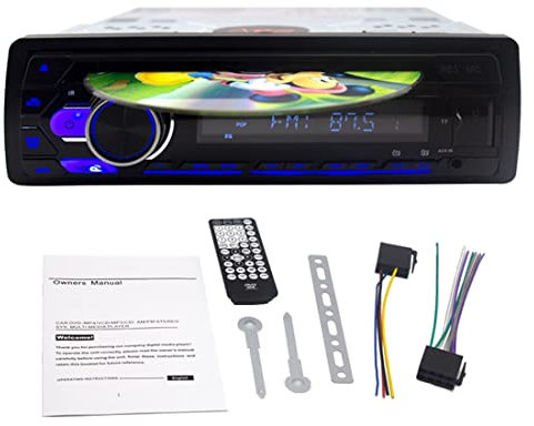Single Din Car Stereo Player Bluetooth in-Dash 24V Car Stereo MP3 player Hands-Free Call with USB/SD/MP3/CD Player/AM/FM
