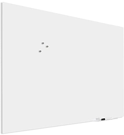 IVOL Design Glasboard Premium - Magnetische und beschreibbare Glastafel mit versteckter Montage - Magnettafel (100 x 150 cm, Weiß)