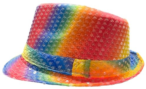 Brandsseller paljetthatt flerfärgad glanshatt glitterhatt festhatt utklädnad karneval färgglad