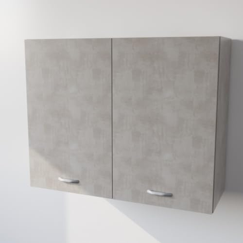 Calandrelli Hängeschrank Küche H 90 B 90 T 33 cm Beton 2 Türen