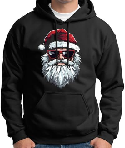 Tassenbrennerei Hoodie - Weihnachtspullover - Cooler Weihnachtsmann Pullover mit Weihnachtsmotiv - für Nikolaus, Weihnachten (DE/NL/SE/PL, Alphanumerisch, XL, Regular, Regular, Schwarz)