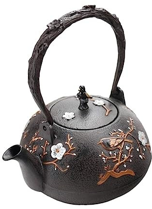 Chinesischer Teekanne Gusseisen-Teekanne Für Den Herd, Sicher Beschichtet Mit Emaillierter Innenseite, Japanischer Teekessel Mit Edelstahl Traditionelle Kanne
