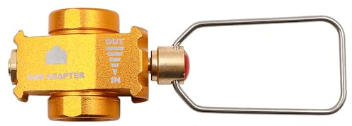 Tiardey Camping Gas Saver, Gas Converter Shifter Refill, Butangas Cartridge Converter Shifter Adapter Ventil (Gyllene)