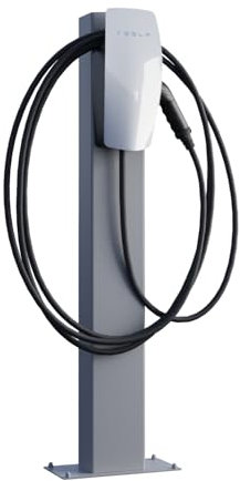 Tesla VoltStand Colonne de charge avec plaque de base Gris