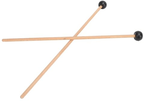 Xylophon-Schlägel, Glockenspiel-Schlägel, Gummi- und Holzgriff, 16, 5 Zoll Lange Zungen-Trommelschlägel für Marimba-Xylophon-Holzblock