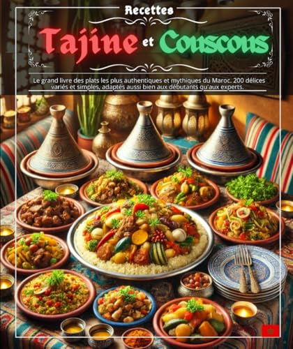 Recettes Tajine et Couscous : Le grand livre des plats les plus authentiques et mythiques du Maroc. 200 délices variés et simples, adaptés aussi bien aux débutants qu'aux experts.
