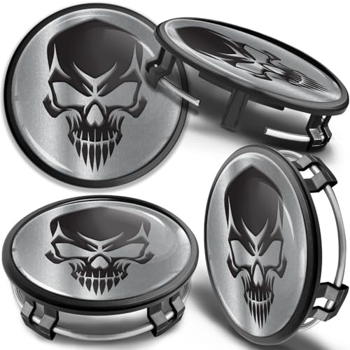 SkinoEu Nabendeckel 75mm kompatibel mit Mercedes 4er Set Nabenkappen cm 61