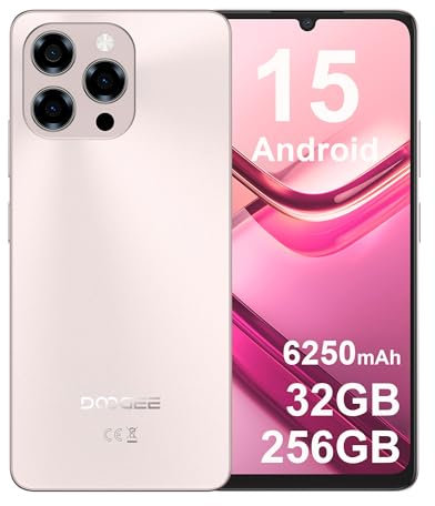 DOOGEE Note58 Pro Smartphone 4G Android 15, 32GB RAM + 256GB ROM, 6250mAh, Display 6.75 Pollici HD+ 90Hz, AI Camera 16MP, Octa-Core, Dual SIM, NFC, Telefono Cellulare Unlock, 2025, Oro