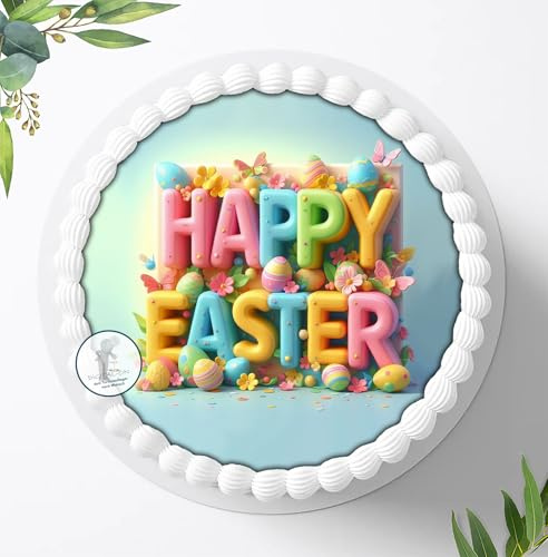 Tortenaufleger Tortenbild Fototorte Motiv Ostern, fürs Osterfest, Essbares Foto für Tortendeko aus Fondant, Ø 20cm - 2253z