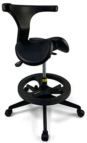 LULUMAIC Ergonomischer Sattelhocker Verstellbarer Sattelstuhl Zahnstuhl Sattel Salon Stuhl für das Büro des Krankenhauslabors, B, b