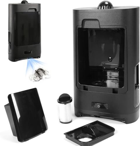 Aspiradora para peluquería, aspiradora de pelo sin contacto de 1400 W con depósito de polvo de 2,7 L, luz LED y filtro, sensores automáticos, bote de basura eléctrico para peluquerías y boutiques