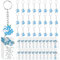 Kklolai 25 Sets Funeral Favors for Guests Forget Me Not Keychain Remembrance Memorial Cards Organza Bags for Loved Ones Celebration of Life Keepsakes (Forget Me Not Flower)