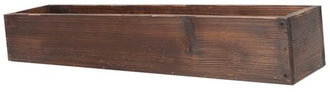 Gatuida Fioriera in Legno Per Piante Succulente e Cactacee Da Interno Ed Esterno, Vaso Di Fiori in Legno Carbonizzato Senza Foro, Contenitore Per Balcone e Decorazione Casa