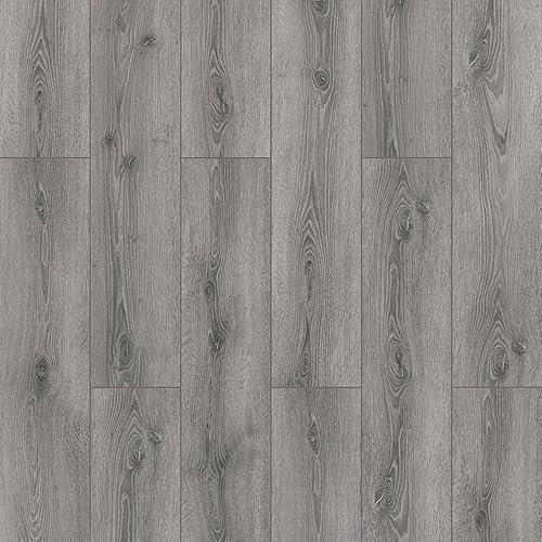 Step Pr SP001 Akashi Dark Grey Matte Wood Effect Click Laminate Flooring - Plank (8mm) For Home, Commercial Use, Suitable for underfloor heating 1.861m² Per Pack