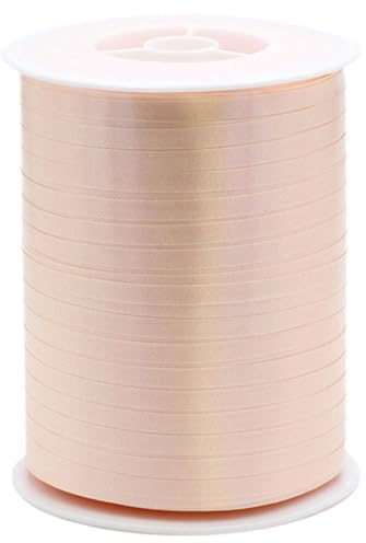Creativery Ruban cadeau 5 mm x 500 m imperméable – 30 couleurs en 5/10/19/31/50 mm – Ruban décoratif en plastique – Ruban en polyester pour attacher les ballons – Ruban pour bricolage – Beige