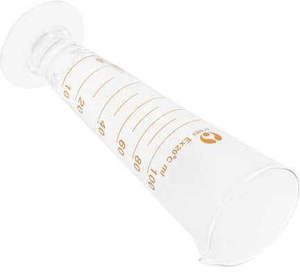 COLLBATH Vaso De Precipitados Triangular De Vidrio De 100 Ml Escala Graduada, Resistente a Altas Temperaturas Para Laboratorio Químico y Medición Precisa De Líquidos En Proyectos Científicos