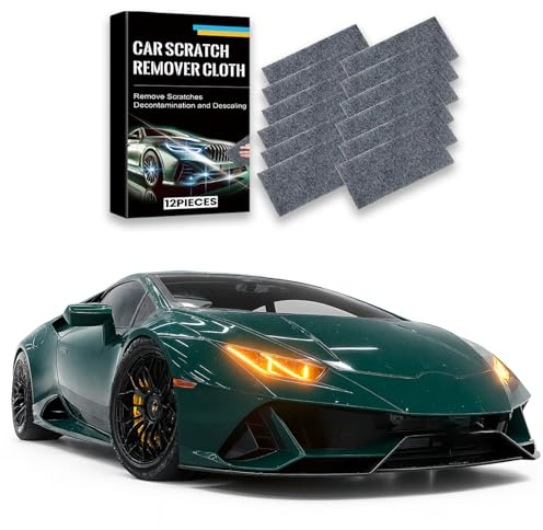Nano Sparkle Cloth for Cars - 12 Pack, Instant Scratch Remover for Car Paintwork, Car Scratch Repair Kit，Cloth for removing scratches, car cleaning cloth, multifunctional, compatible, reusable, polish