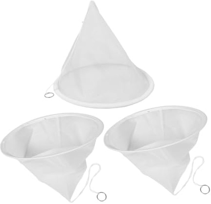 Zerodeko 3 Piezas Filtro de Miel de Nylon Malla Colador Cónico para Extracción de Miel Herramienta Portátil Multifuncional para Apicultores y Cocina