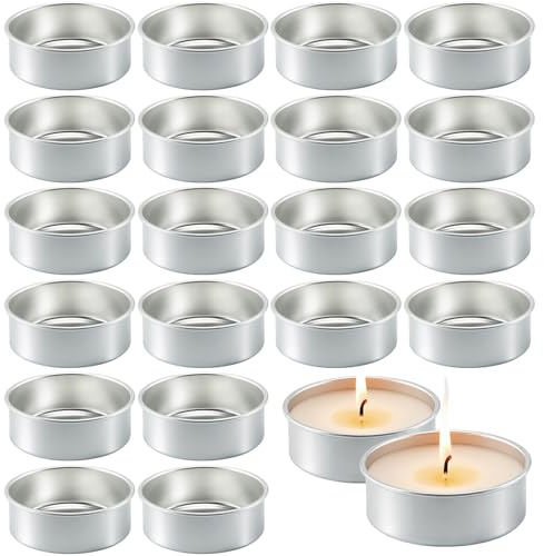 20 Teelichthalter Metall, Stabiles Set Für Kerzenhalter, Dekorative Teelicht Halter Für Tischdeko, 4x1,5 cm, Ideal Für Heimdekoration Und Veranstaltungen