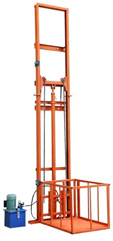 Piattaforma elevatrice elettrica portante da 1 tonnellata/2200 libbre, ascensore idraulico a parete, piccolo ascensore for uso domestico e merci, ideale for fabbriche, logistica(13FT Lifting Height)
