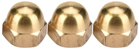 Badafaci Kit Dadi Ciechi in Ottone, Set di Dadi Esagonali con Cappuccio a Testa Bombata M8 M10 M12, con Elementi di Fissaggio Ad Alta Resistenza, per Macchinari, Mobili, Veicoli (M8(10PCS))