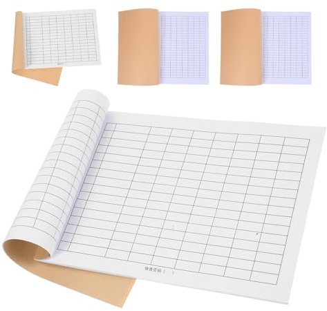 SAFIGLE Livre de Gestion des Dépenses et Registre D'inventaire 4 Pièces, Cahier Comptable Vierge 2 Formats, Grand Livre Comptable pour Bureau, École et Suivi des Stocks