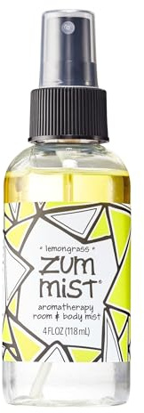 Indigo Wild Zum Mist Room & Body Spray - Aromatherapy Essential Oil Spray - Natural Body Mist & Room Spray - Lemongrass Scent - 4 fl oz