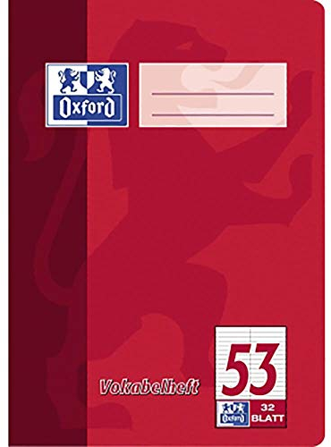 Oxford 384503253/100050383 Vokabelheft, A5, zweispaltig, 90 g/qm, 32 Blatt