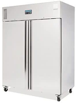 Polar Refrigeration U-Series 505W Upright Double Door Fridge 1300 Litre, Stainless Steel, -2°C to 5°C, 2010(H)x1485(W)x835(D)mm, 6 Shelves, Energy Rating D | U634