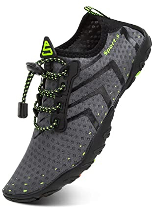 YALOX Water Shoes Men's Women's Swim Shoes Outdoor Beach Barefoot Quick-Dry Aqua Pool Socks Swimming Yoga Surfing Exercise(927Grey,41EU)