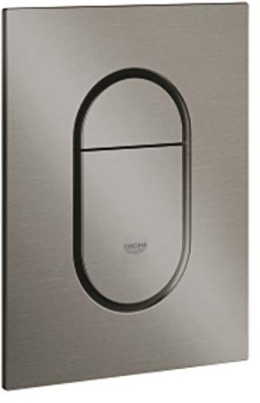 GROHE Doppelentladungsantrieb für pneumatisches Absperrventil, inklusive Halterungen, Serie Arena Cosmopolitan, 13 x 0,5 x 17,2 cm, Graphit hart gebürstet (Ref. 37624AL0)