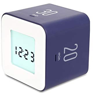mooas Temporizador de Cubo múltiple/Temporizador Giratorio, operación Simple, Reloj y Temporizador (Violeta)