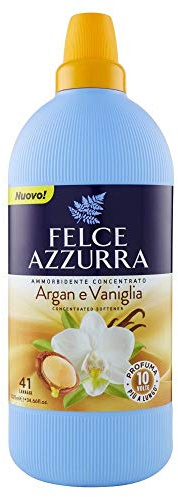 Felce Azzurra - Weichspülerkonzentrat Argan und Vanille, sinnlicher Duft, weiche Kleidung - 41 Waschgänge - 1025 ml