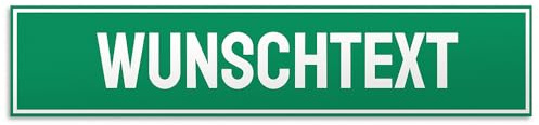 printplanet® - Straßenschild mit Text selbst gestalten - Kunststoff-Wegweiser mit Wunschnamen personalisieren und bedrucken - Größe 36,4 cm x 7,7 cm - Variante New York
