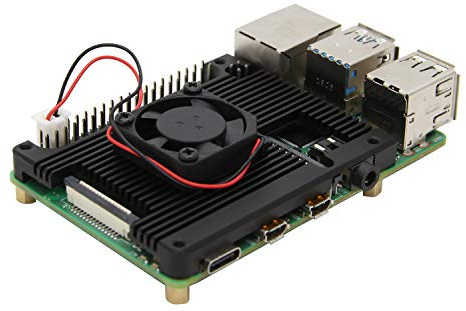 Geekworm P165-A Dünner Alu-Kühler mit Lüfter für Raspberry Pi 4 B