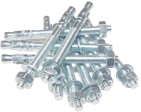 Woltersberger® 10 Stück M12 Schwerlastanker Länge 160mm verzinkt Ankerbolzen Bolzenanker Ankerschraube Blitzdübel Keilanker mit Zulassung ETA-05/0241