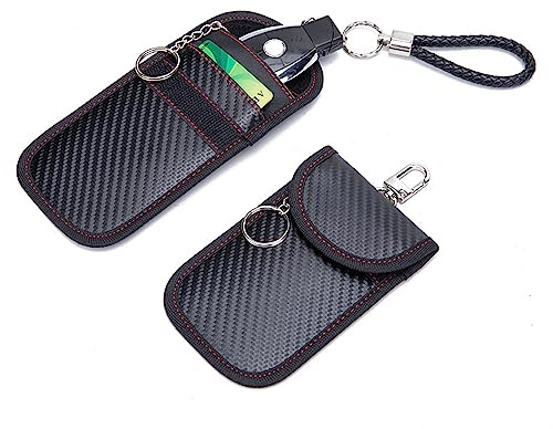1 Stück Autoschlüssel Faraday Tasche, RFID-Signal blockierende Tasche für Autoschlüssel Sicherheit, Keyless Autoschlüssel Signal Blocker Tasche + Sonnenblume Lanyard