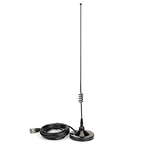 Retevis MR100 magnetisk antenn för bil, dubbelt band VHF/UHF, mobil magnetisk hållare, SL16/PL259 bilantenn, kompatibel med RT95 RT98 RT90 RT73 RA25 mobil bilradio (1 paket)