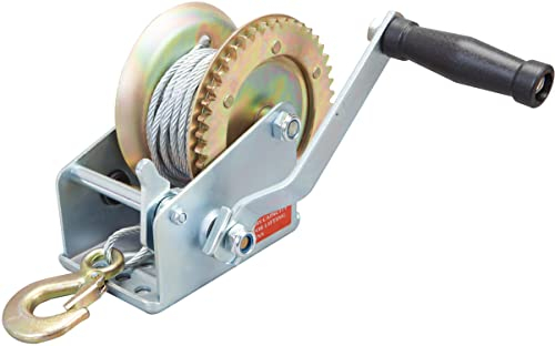 BIG RED ATRT1161CR Torin Argano Manuale Resistente con capacità di 725,7 kg, con Cavo in Filo di Acciaio da 10 m