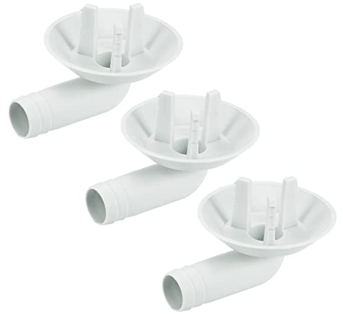 MECCANIXITY Air Conditioner Drain Hose Connector 25mm Tube Elbow Fitting Replacement Part Accessories for Mini-Split Window AC, Grey Pack of 3