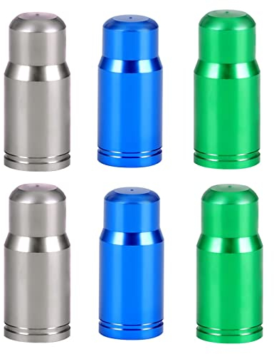 T TAKONE Tappi per valvole Presta ultraleggeri in alluminio, 6 pezzi, per bicicletta, mountain bike, bici da corsa (blu, verde, argento)