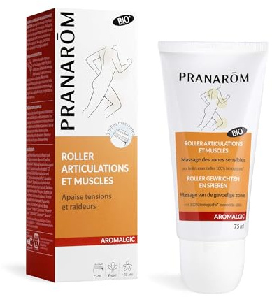 PRANARÔM Aromalgic - Roller Articulaciones & Musculos - Base de aceites esenciales orgánicos HECT - Para aliviar la tensión y la rigidez - 75 ml