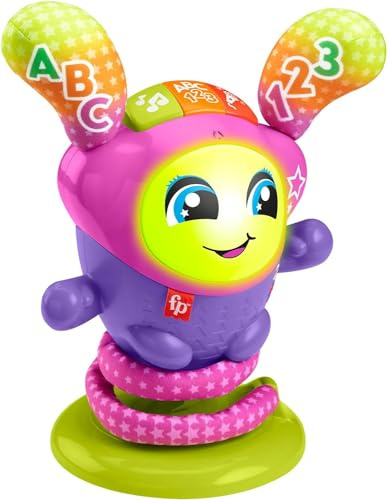Fisher-Price DJ Bouncin’ Star Baby Toys | Educational Toys for 9-36M | DJ Tanzi/ English | Purple | 1 Stk