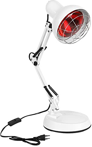 MENAYODA Lampada a infrarossi, 150 W, lampada a luce rossa, lampada a infrarossi, per il trattamento di raffreddori e rilassamento muscolare