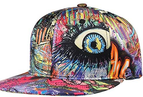 Venta al por mayor visera plana visera clásico Snapback sombrero en blanco ajustable ala alta parte superior estilo de moda color liso gorra de béisbol, Graffiti Red, M-3XL