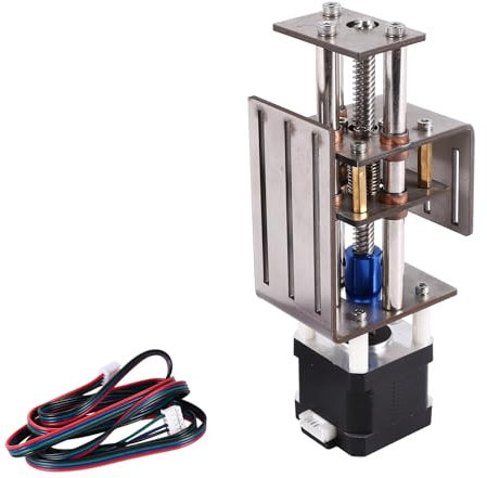 Jisapmzu CNC-Z-Achsen-Schiebetisch, CNC-FräSer-Kit, DIY-FräSen, Kleines ÜBertragungsmodul, 100 Mm Abstand, HolzfräSer, Z-Achsen-Motor