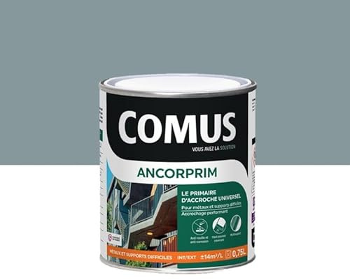 ANCORPRIM gris 0,75L Primaire d'accrochage universel pour métaux ferreux et supports difficiles - COMUS