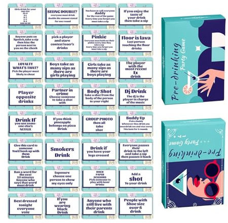 Trinkkarten-Partyspiel, Trinkspielkarten für Erwachsene, Spezielle Deck-Kartenspiele für mehrere Spieler, Fördern Sie Freundschaft mit lustigen Spielkartendecks